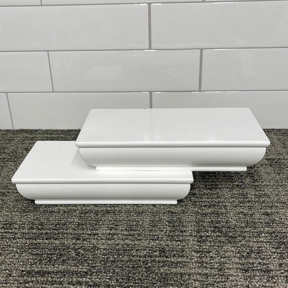 White Floating Shelves